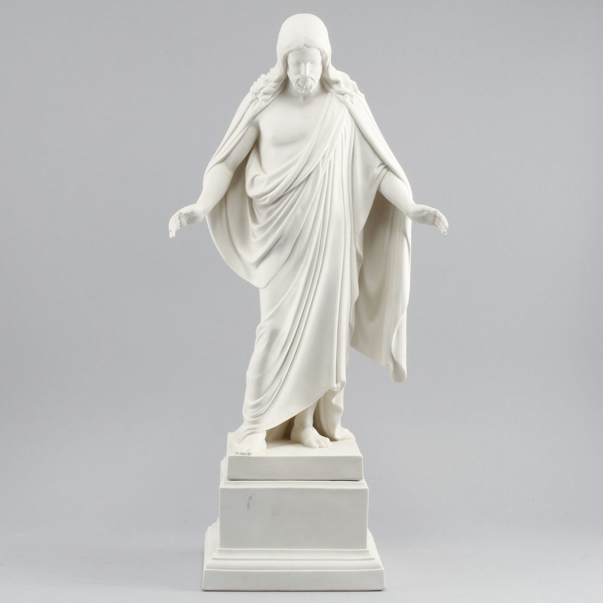 Parian sculpture "Kristus" (Christ). 1872-1925. Height 30 cm / 11.8 inches.