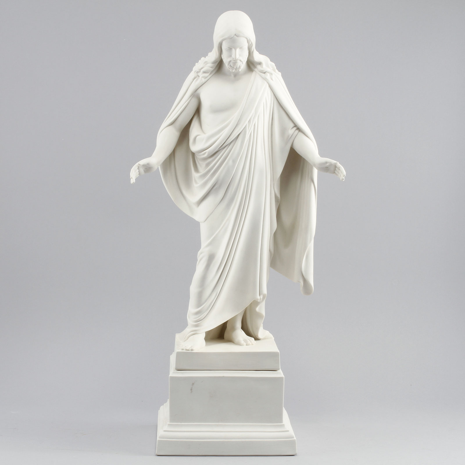 Parian sculpture "Kristus" (Christ). 1872-1925. Height 30 cm / 11.8 inches.