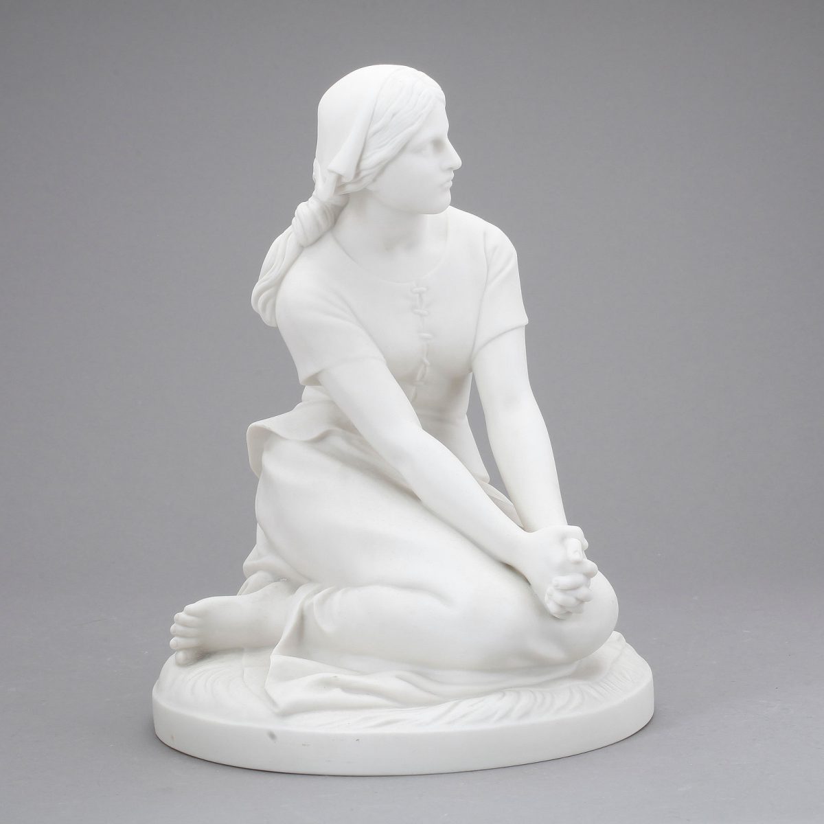 Parian sculpture "Orleansk jungfru" (Maiden from Orleans). 1900-1925. Height 29 cm / 11.4 inches.