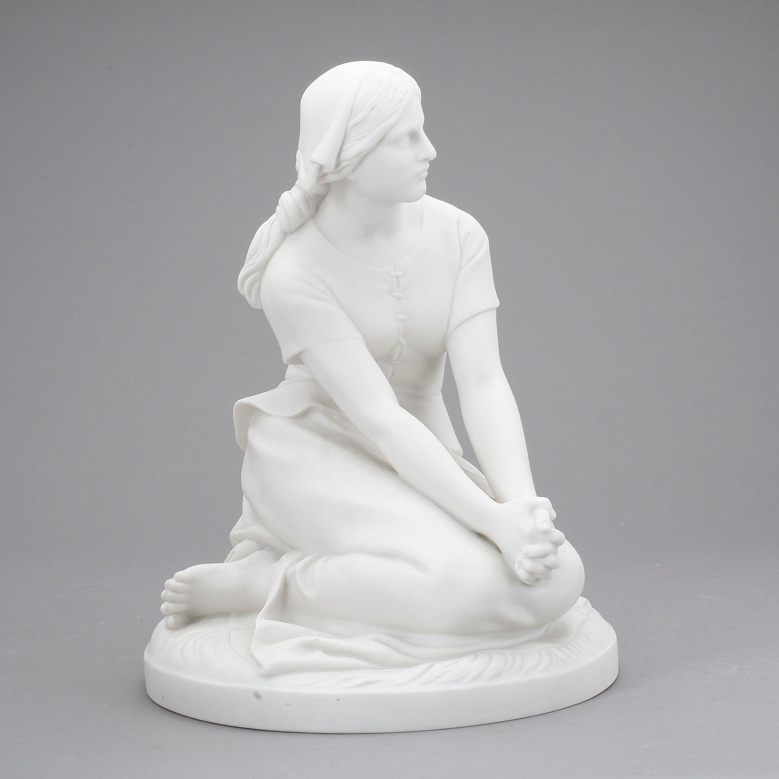 Parian sculpture "Orleansk jungfru" (Maiden from Orleans). 1900-1925. Height 29 cm / 11.4 inches.