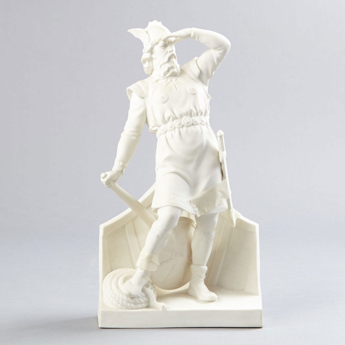Parian sculpture "Viking" (Viking). 1899-1925. Height 34 cm / 13.4 inches.