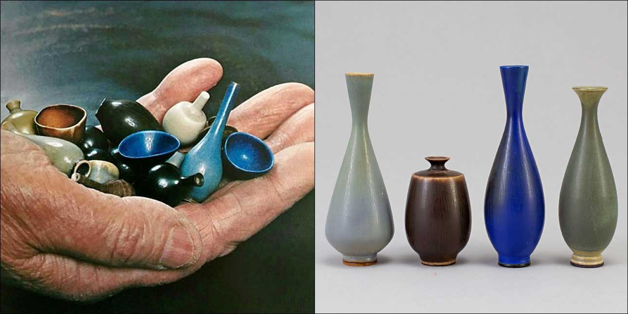 Berndt Friberg - for miniature vase Miniature Gustavsberg with